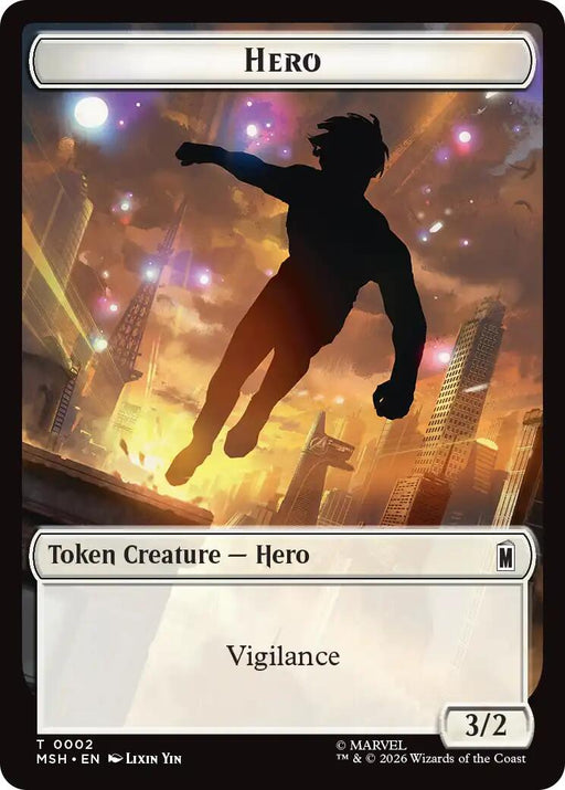 Hero // Robot Villain Double-Sided Token - Marvel Super Heroes #002/020 Magic: The Gathering card