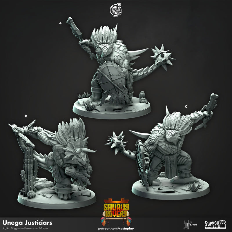 Unega Justiciars – Saurus Rovers Monster Miniatures