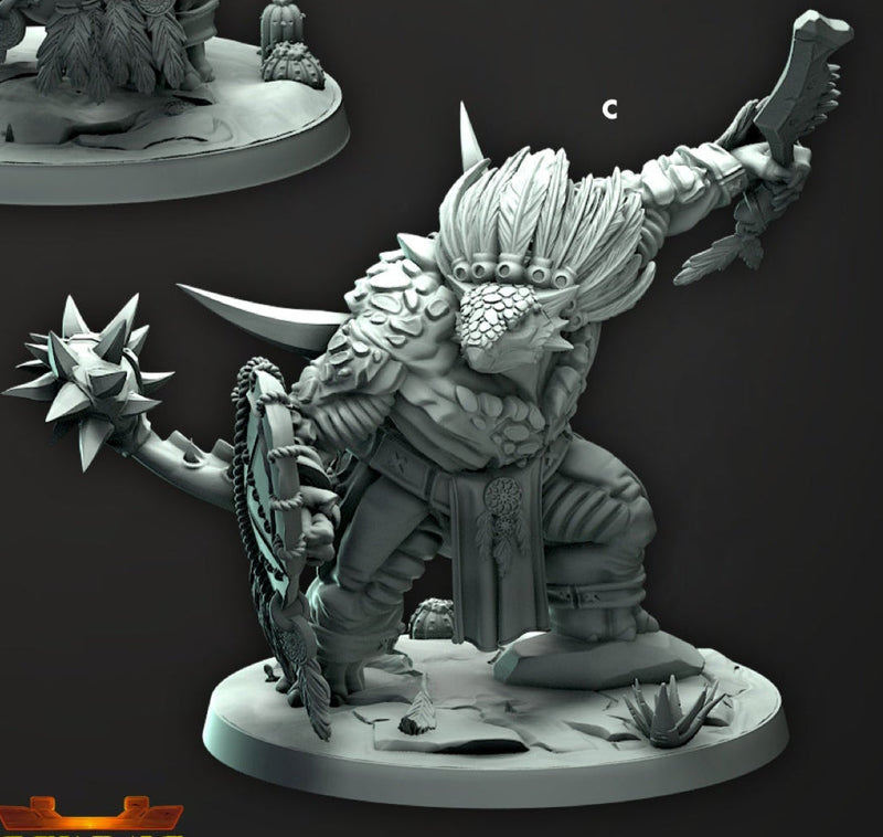Unega Justiciars – Saurus Rovers Monster Miniatures
