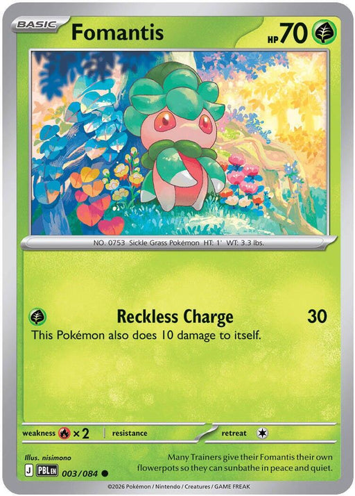Fomantis - 003/084 - ME05: Pitch Black #003/084 Pokémon card