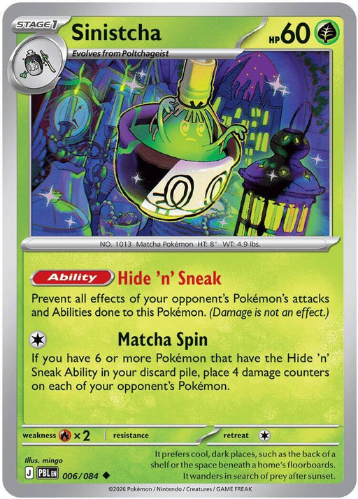 Sinistcha - ME05: Pitch Black #006/084 Pokémon card