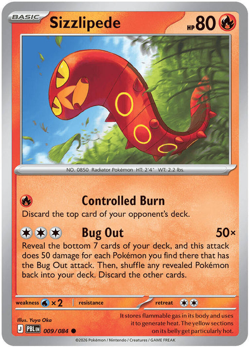 Sizzlipede - ME05: Pitch Black #009/084 Pokémon card