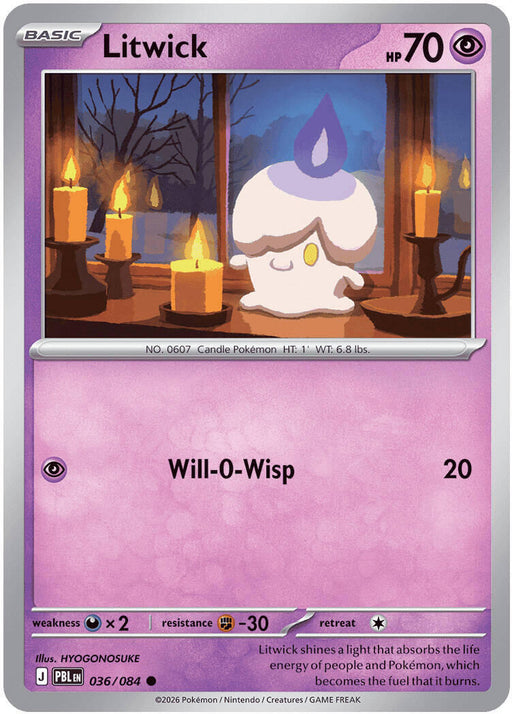 Litwick - ME05: Pitch Black #036/084 Pokémon card