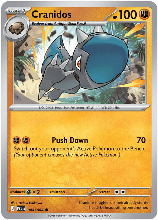 Cranidos - ME05: Pitch Black #044/084 Pokémon card