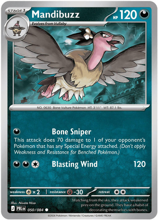 Mandibuzz - ME05: Pitch Black #050/084 Pokémon card