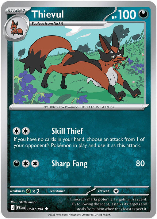Thievul - 054/084 - ME05: Pitch Black #054/084 Pokémon card