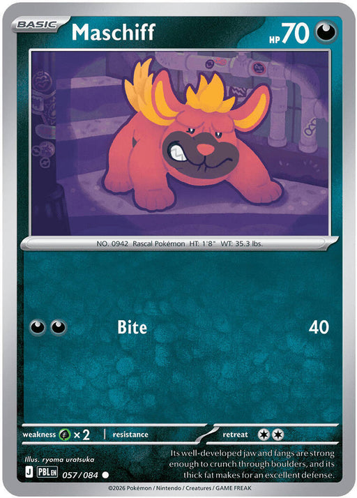 Maschiff - ME05: Pitch Black #057/084 Pokémon card