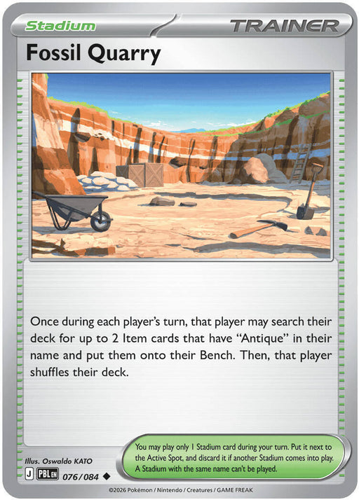 Fossil Quarry - ME05: Pitch Black #076/084 Pokémon card