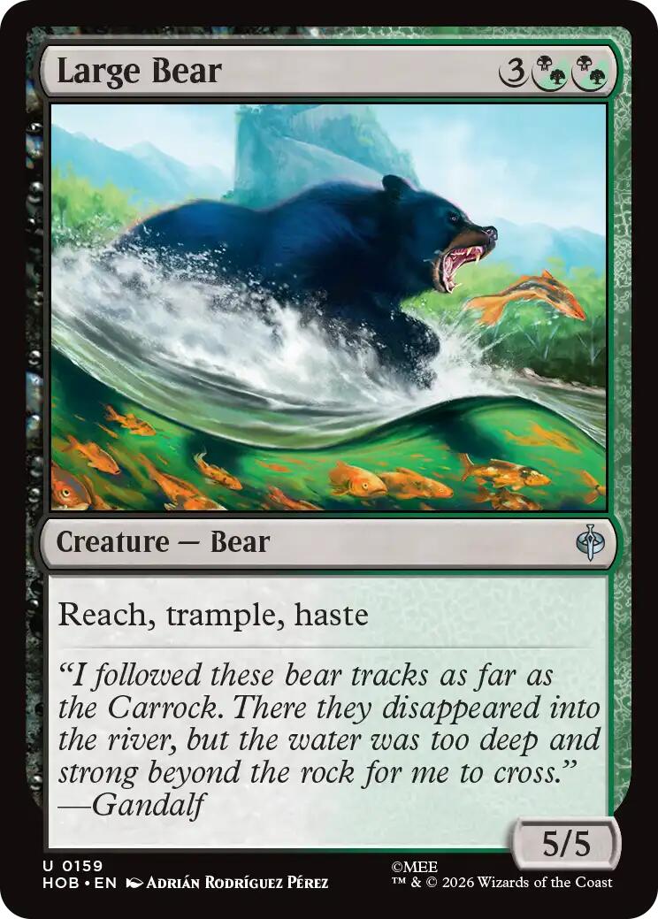 Large Bear - The Hobbit #159 Magic: The Gathering card