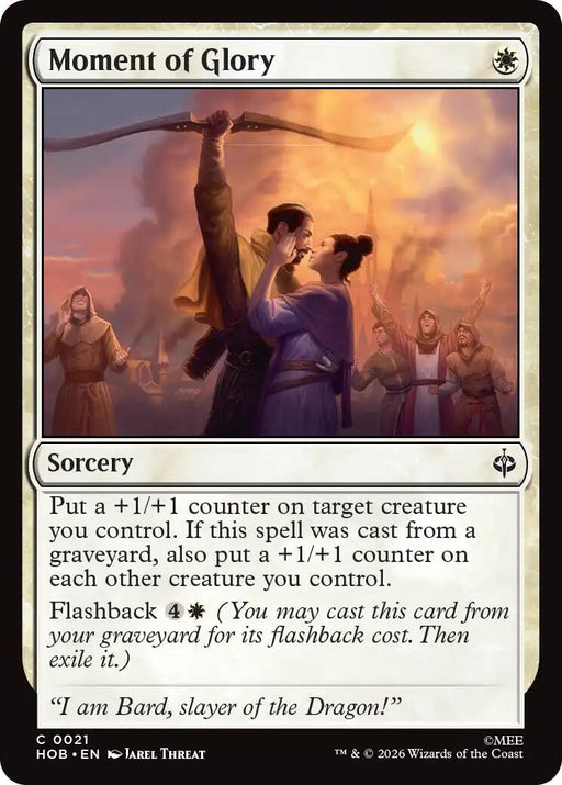 Moment of Glory - The Hobbit #21 Magic: The Gathering card