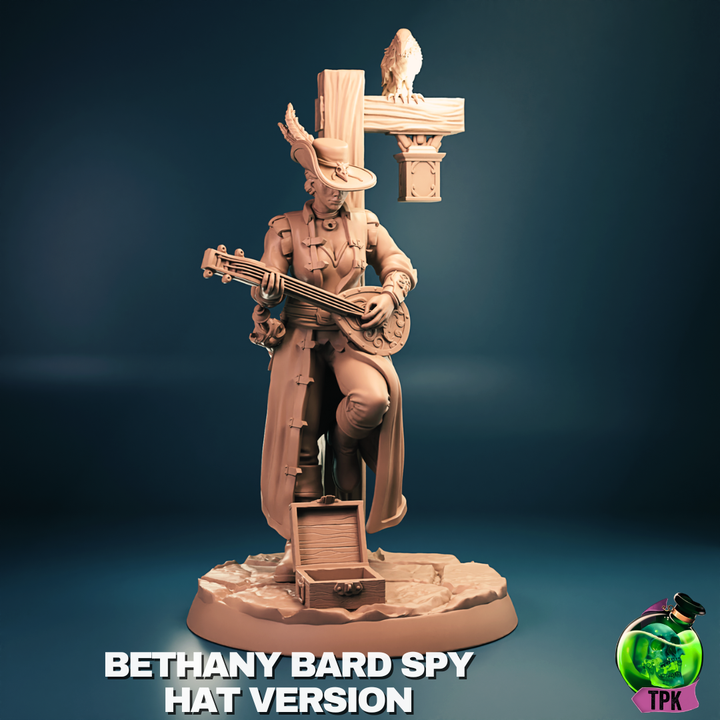 Bethany Bard Spy - Female Human Bard - Miniature & Bust
