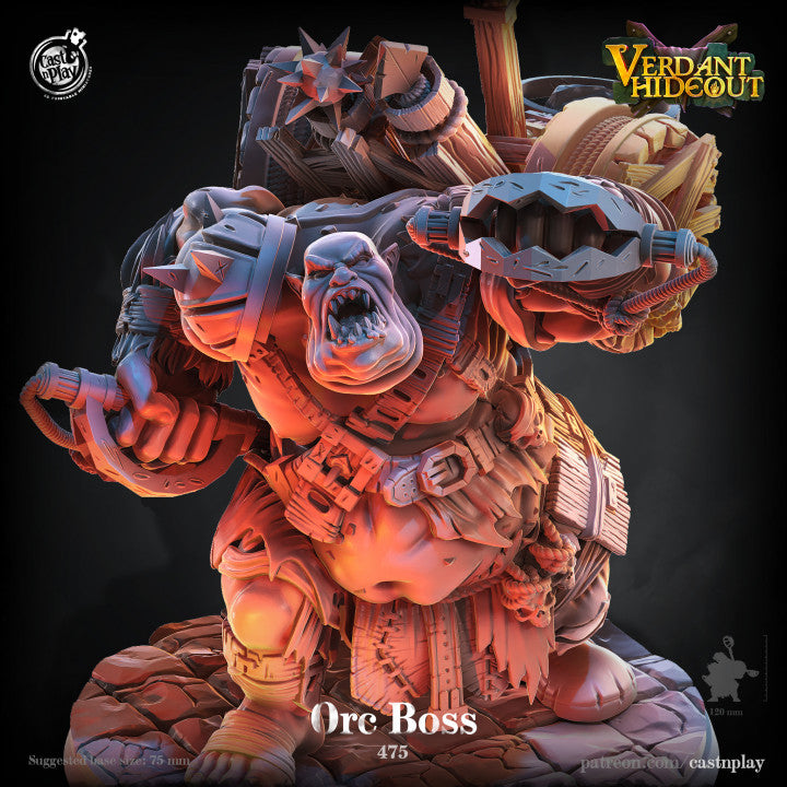 Orc Boss Warlord Miniature