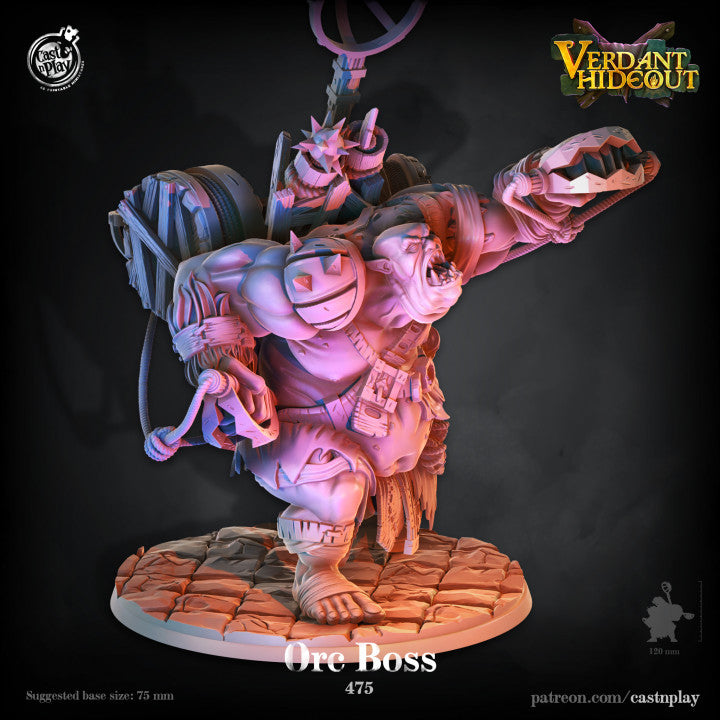 Orc Boss Warlord Miniature