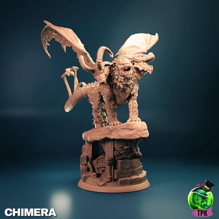 Chimera Miniature – Multi-Headed Monster