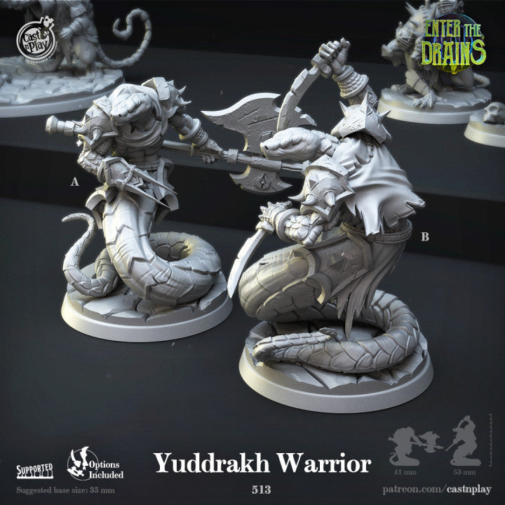 Yuddrakh Warrior Set – Yuan-ti Fighter Miniatures