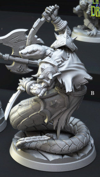 Yuddrakh Warrior Set – Yuan-ti Fighter Miniatures