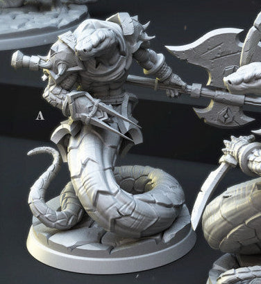 Yuddrakh Warrior Set – Yuan-ti Fighter Miniatures