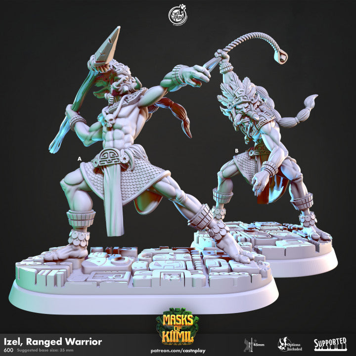 Izel, Ranged Warrior – Tribal Hunter Miniature
