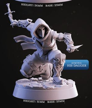 Masked Rogues Miniatures - Nightdagger Rogues