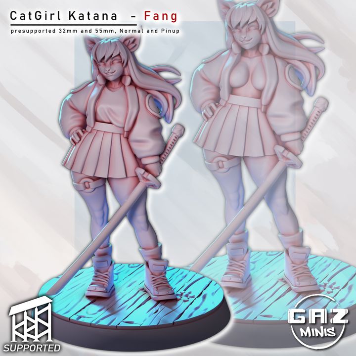 Cat GIrl - Katana Fang Miniature