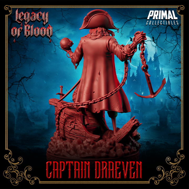 Captain Draeven – Undead Zombie Pirate Miniature