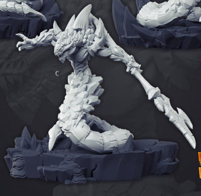 Fajra the Salamander – Elemental Beast Miniature