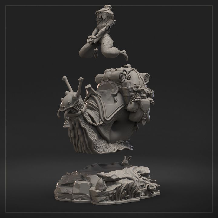 Luma the Snail Merchant Miniature