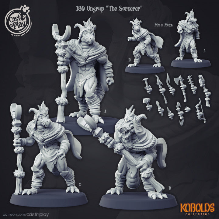 Ungrap the Sorcerer – Kobold Miniature
