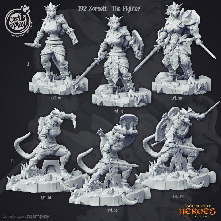 Zorseth the Fighter – Dragonborn Warrior Progression Set