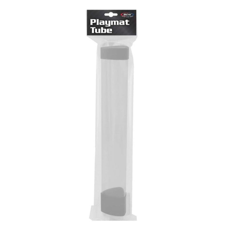 BCW: CLEAR PLAYMAT TUBE WITH DICE CAP - WHITE