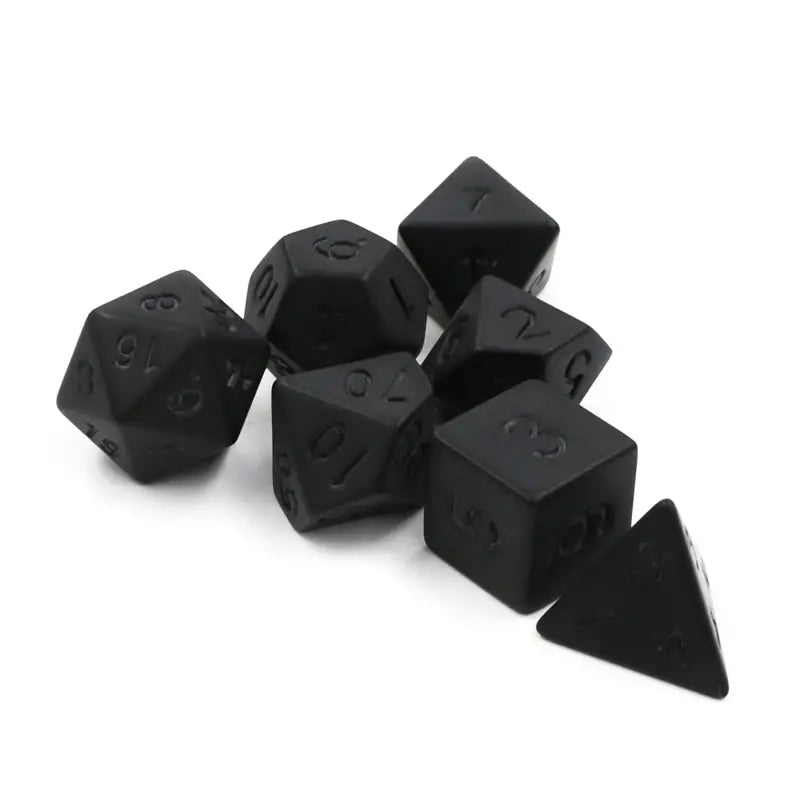 7pcs Frosted Digital Dice Set