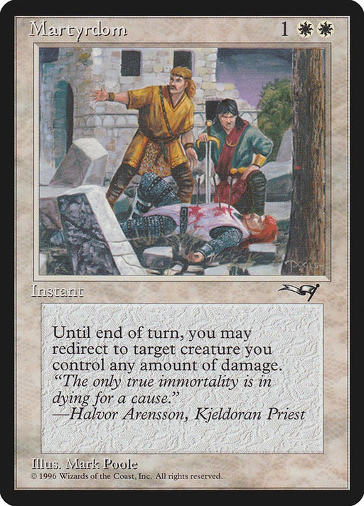 Martyrdom (Wounded on Ground) - Alliances #139 Magic: The Gathering card