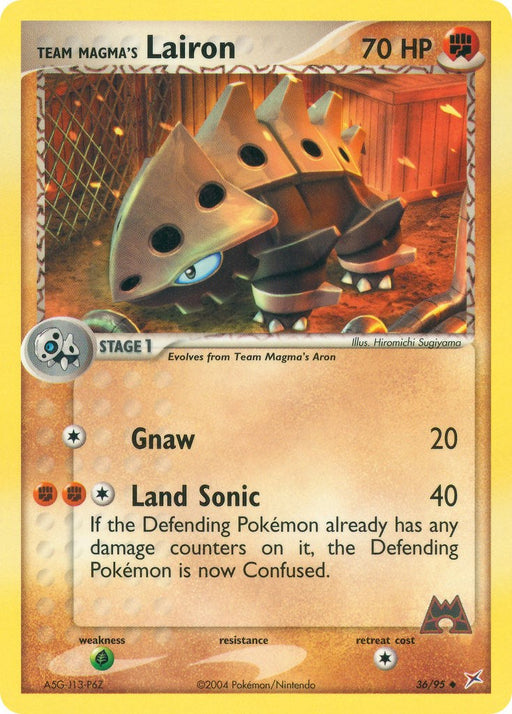 Team Magma's Lairon - 36/95 - EX Team Magma vs Team Aqua #36/95 Pokémon card