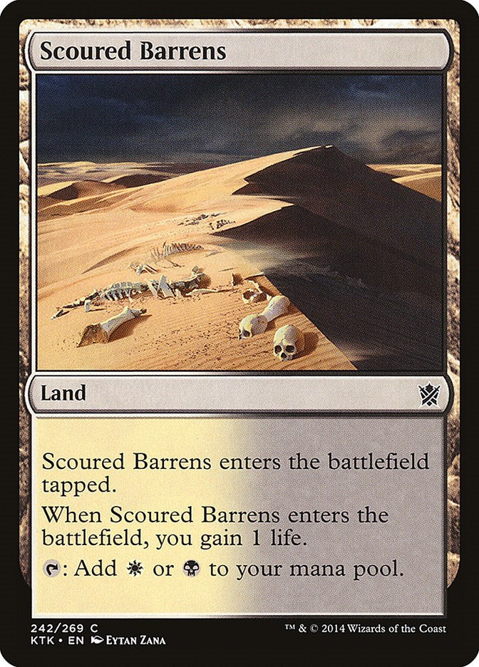 Scoured Barrens - Khans of Tarkir #242 Magic: The Gathering card