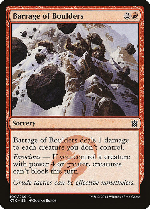 Barrage of Boulders - Khans of Tarkir #100 Magic: The Gathering card