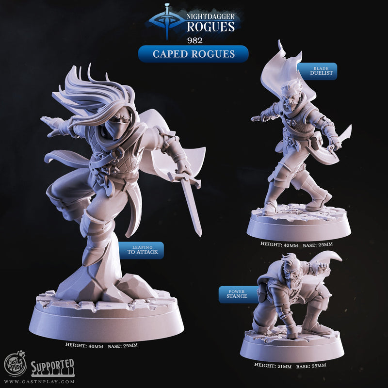 Caped Rogues Miniatures - Nightdagger Rogues