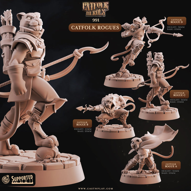 Catfolk Rogue Miniatures