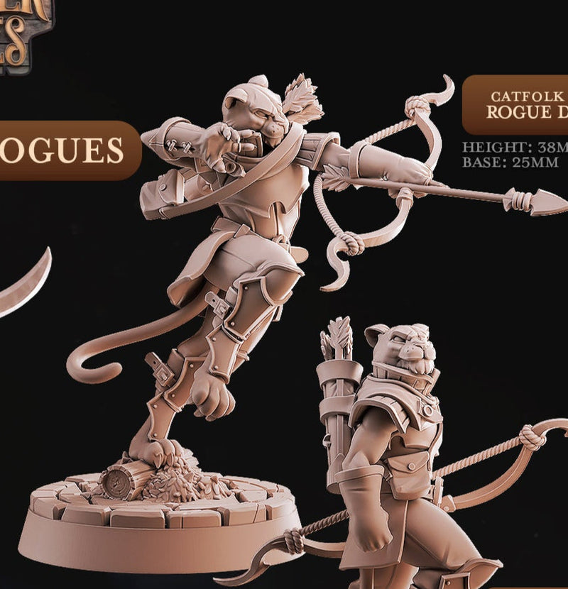 Catfolk Rogue Miniatures