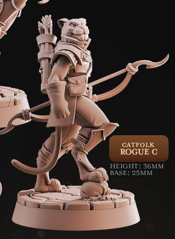 Catfolk Rogue Miniatures