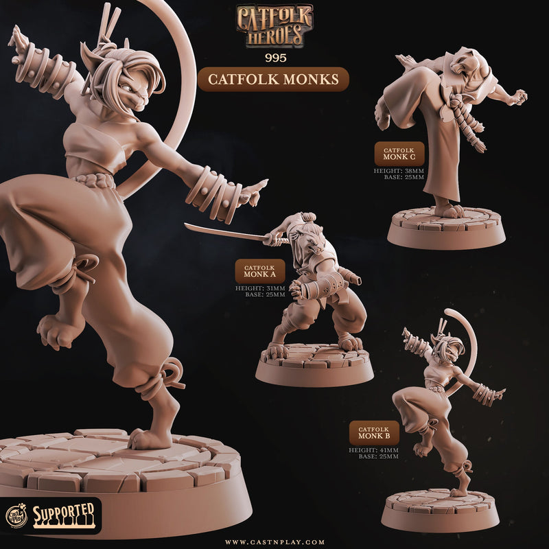Catfolk Monk Miniatures