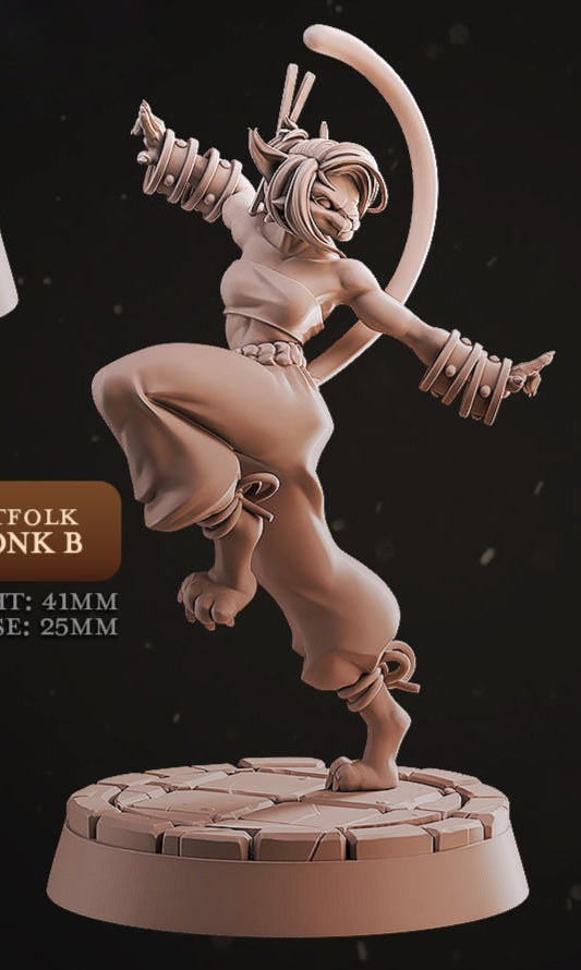 Catfolk Monk Miniatures