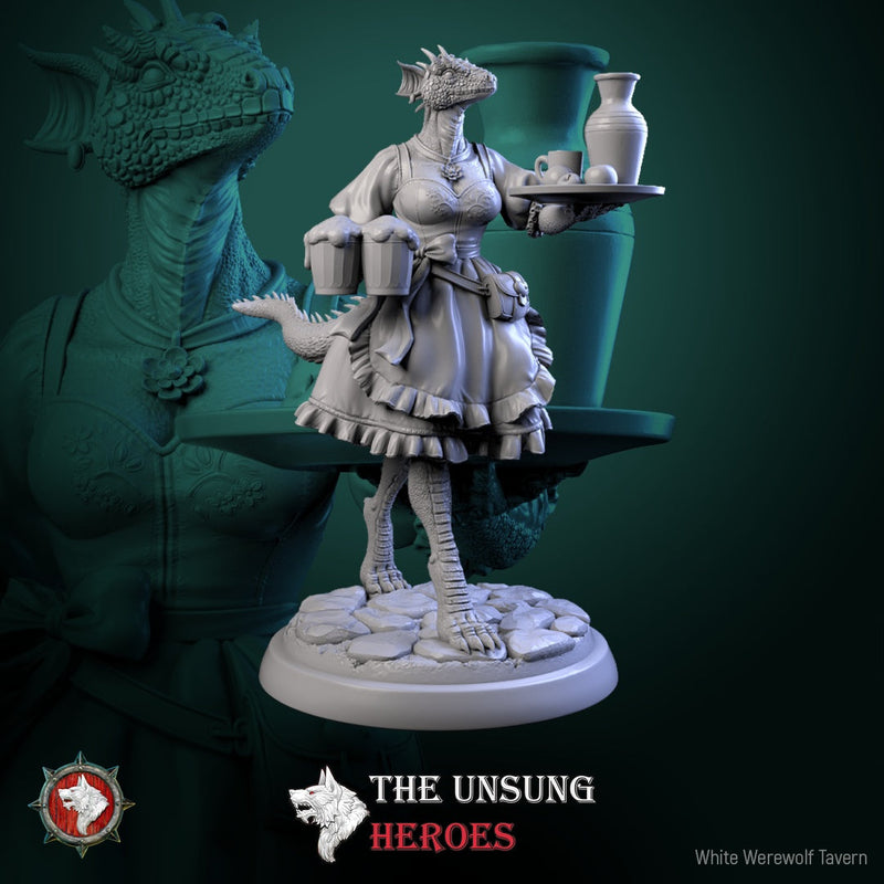 Alehouse Maids Miniature Set – Fantasy Tavern NPCs & Bust