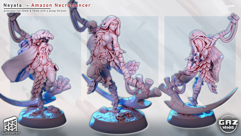 Neyata - Amazon Necromancer Miniature (SFW/NSFW 18+)