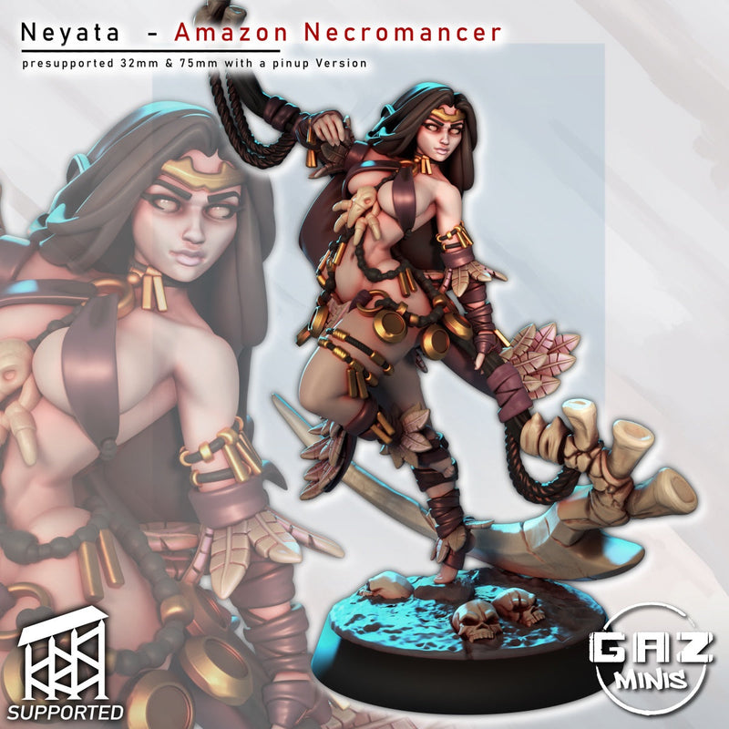 Neyata - Amazon Necromancer Miniature (SFW/NSFW 18+)