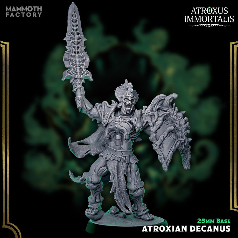 Atroxian Decanus – Undead Draugr Skeletal Soldier Miniatures