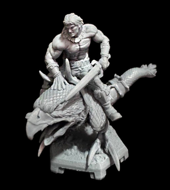 Mounted Ax Battler - Golden Axe Inspired Miniature