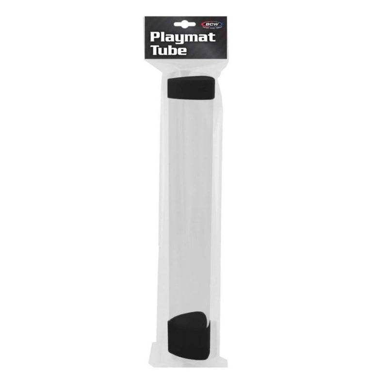 BCW: CLEAR PLAYMAT TUBE WITH DICE CAP - BLACK