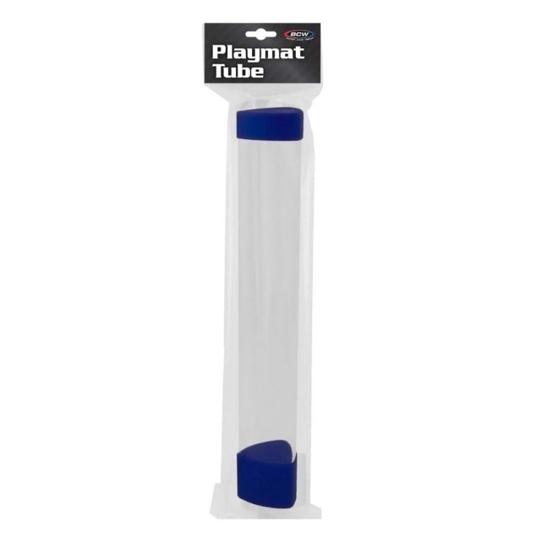 BCW: CLEAR PLAYMAT TUBE WITH DICE CAP - BLUE