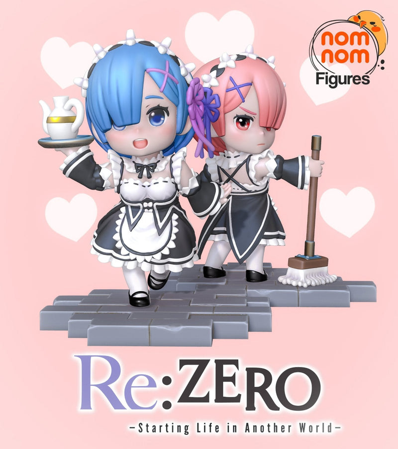 Chibi Rem & Ram - Re:Zero - 75mm, 1:10 Scale