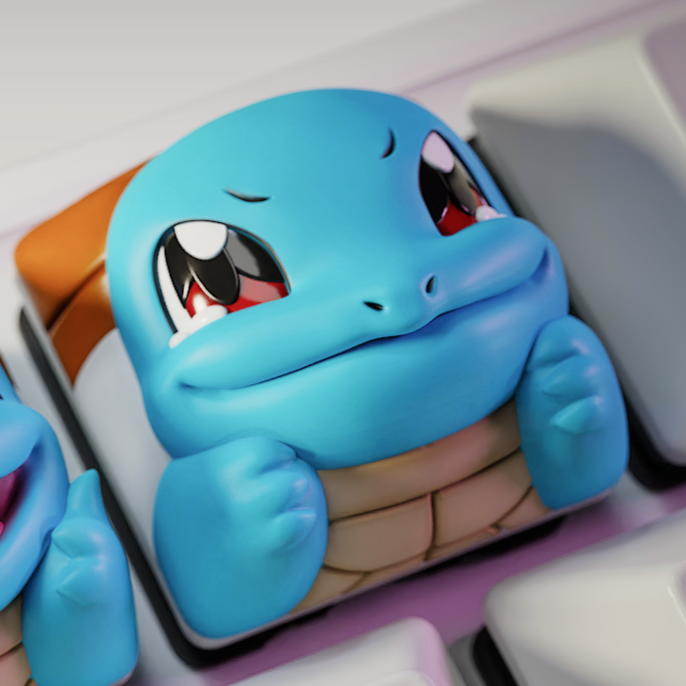 Squirtle - Pocket Monsters - Keyboard Keycaps